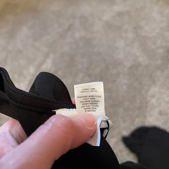 Ann Taylor Loft Size 0 Black Sleeveless Dress - Picture 6 of 7